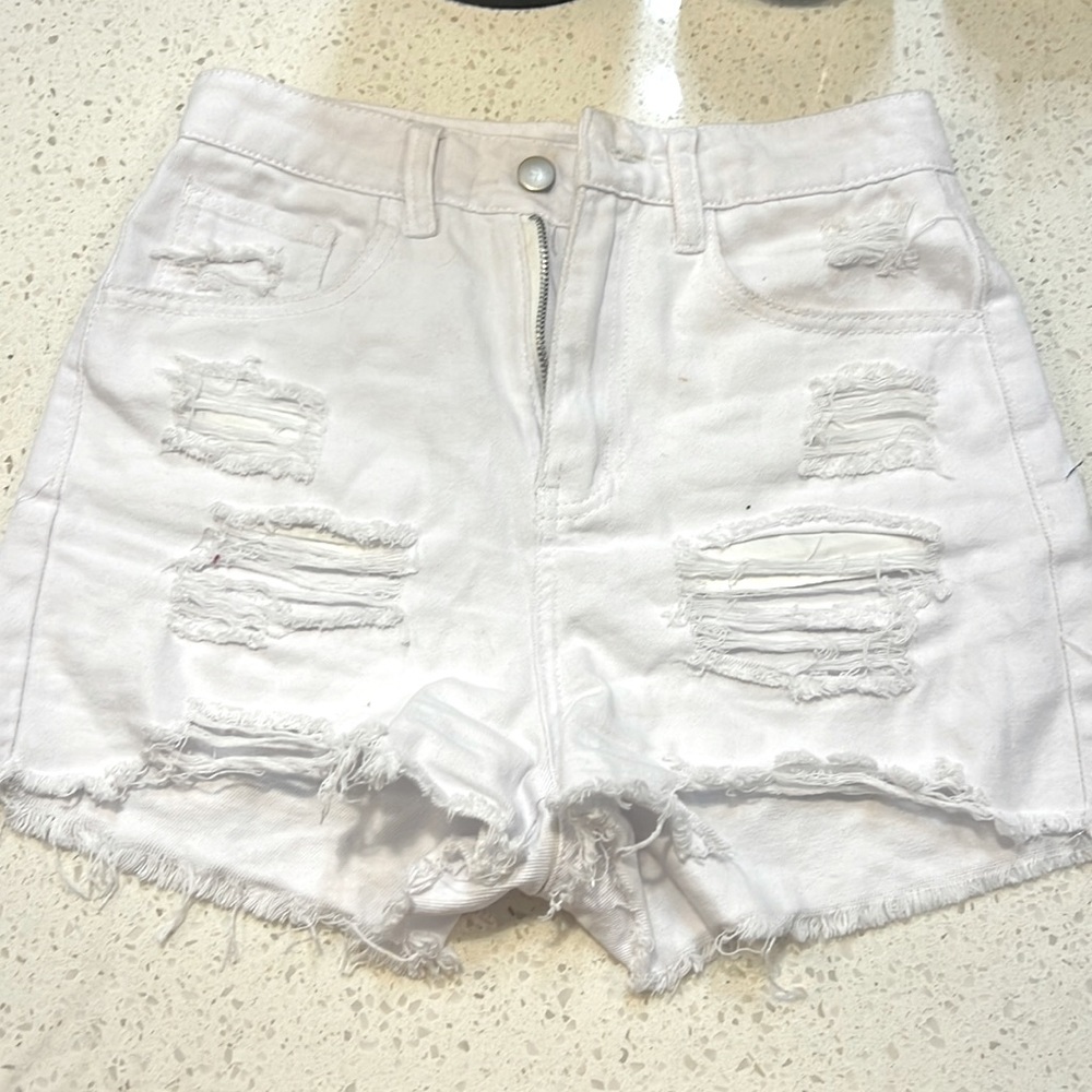 SHEIN White Jean shorts